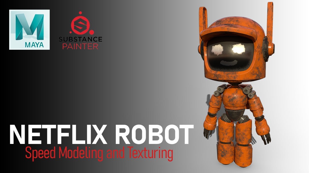 How to make Netflix Robot - Speed Modeling - Maya + Substance Painter