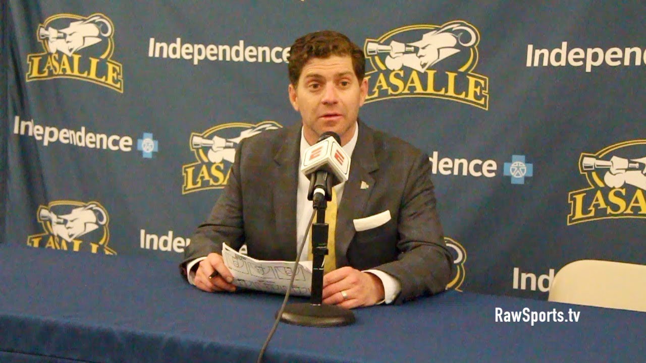 COACH ZACH SPIKER Press Conference after LaSalle Win
