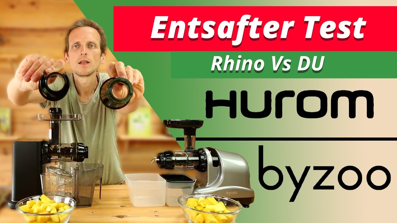 Entsafter Vergleich - Byzoo Rhino vs. Hurom DU Slow Juicer - Saftpresse / Slowjuicer