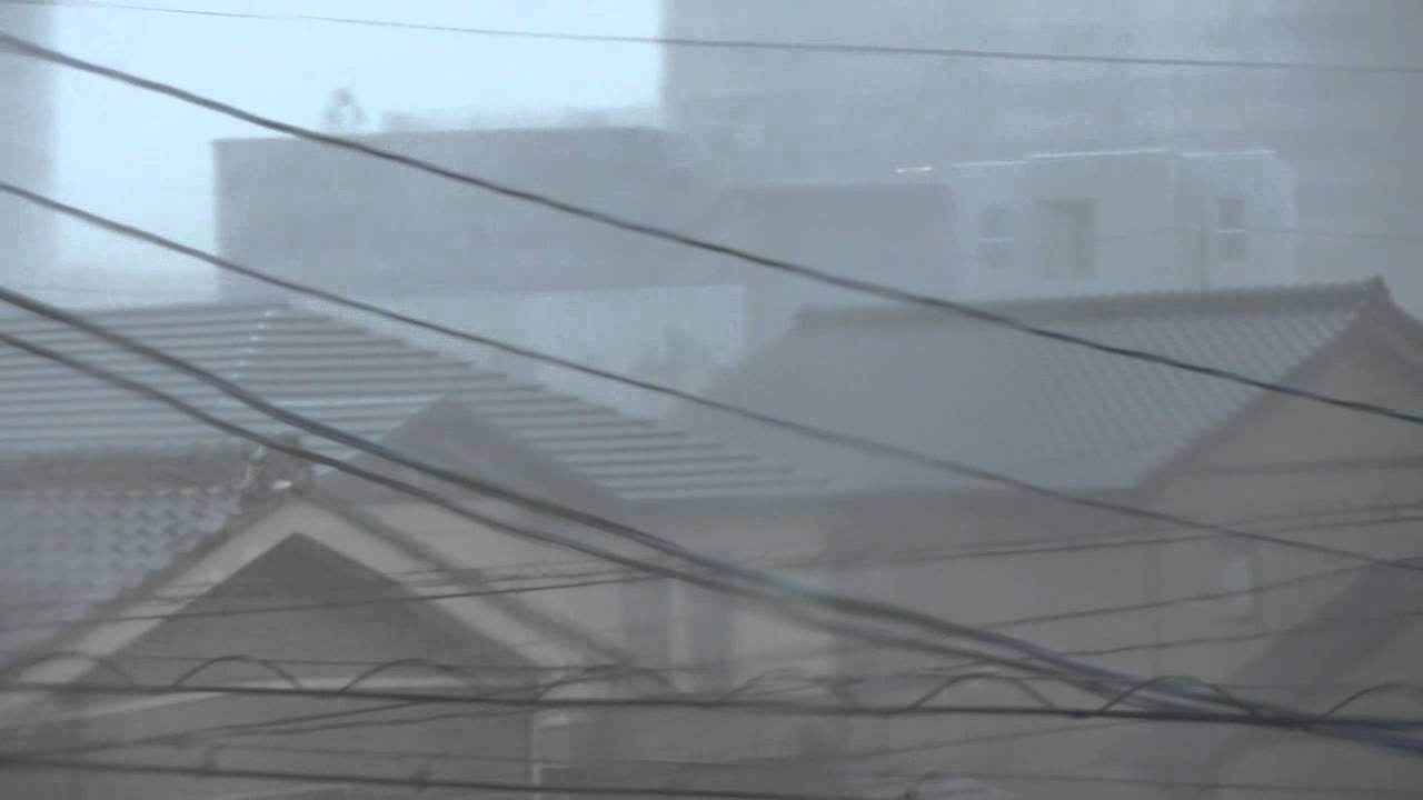 台風18号　浜松最接近　暴風雨圏内の様子