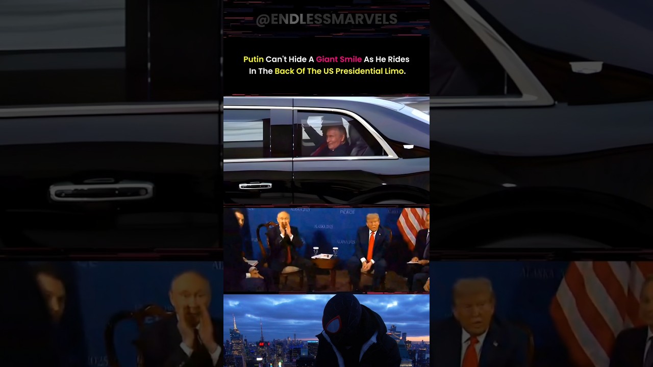 Putin Smiles Big While Riding in the US Presidential Limo
