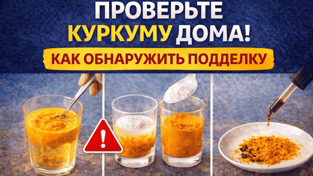 Как отличить настоящую куркуму от подделки? 3 домашних теста.