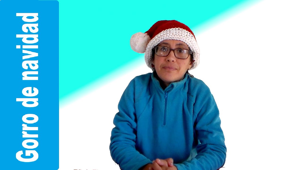 Gorro navidad | gorro santaclaus a dos agujas | papa noel | proyecto navideño de punto