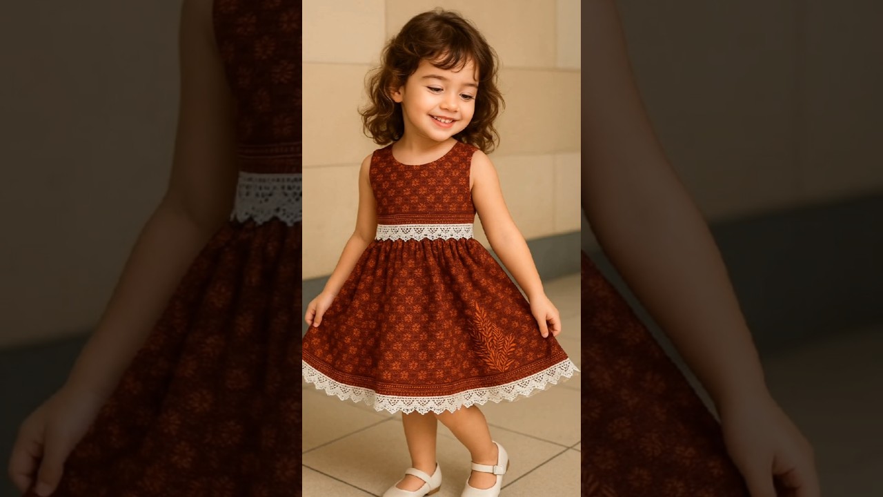 stylish baby frock cutting and stitching Easy tricks #babydress #sewinghacks #fashion #shorts #viral