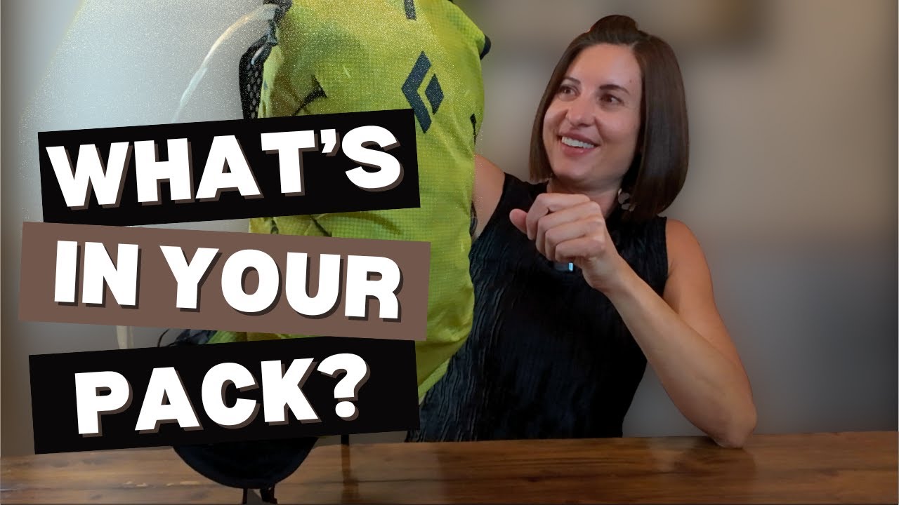 What does Miranda Williamson carry in her trail running pack?