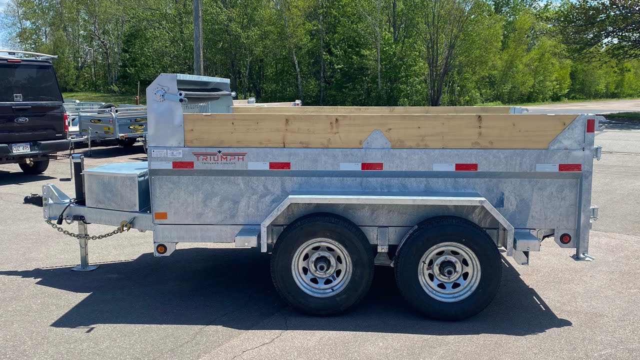 TRIUMPH 10&rsquo; GALVANIZED DUMP TRAILER