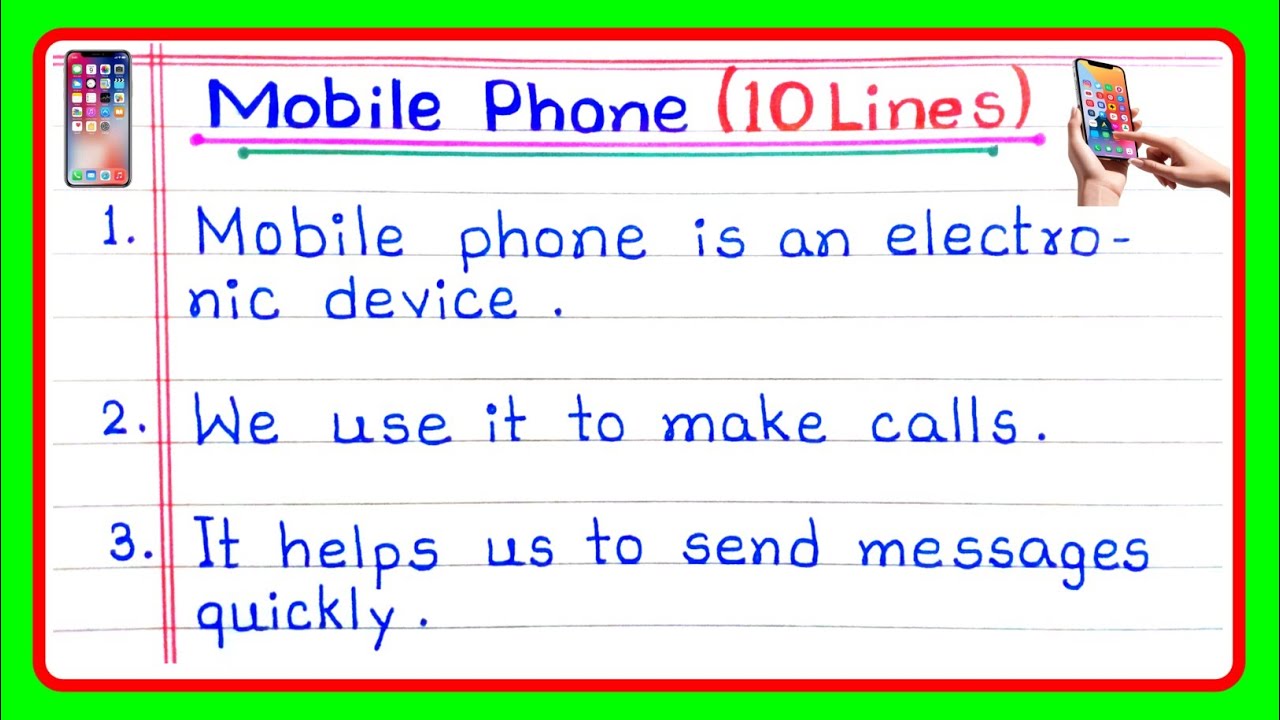 10 Lines On Mobile Phone in English/Essay On Mobile Phone in English/Mobile Phone Essay in English