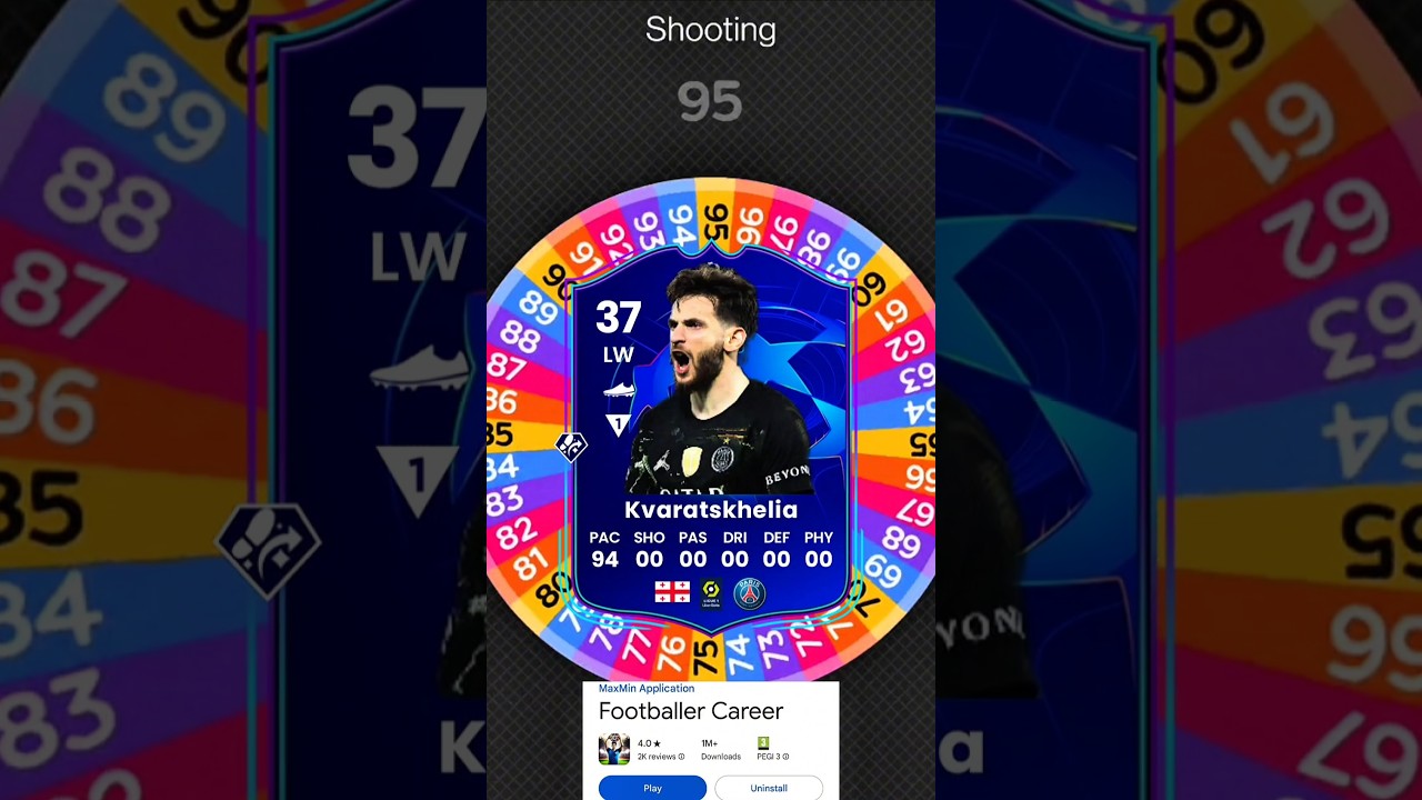 RE-SPUN KVARATSKHELIA PARIS SAINT-GERMAIN CARD ON EA FC 26 #eafc26 #fifa