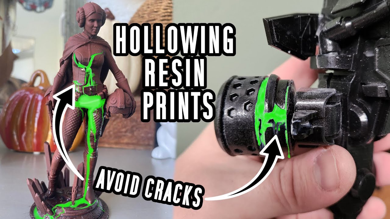 Why you should hollow your resin prints RIGHT, avoid CRACKS & EXPLOSIONS!!!
