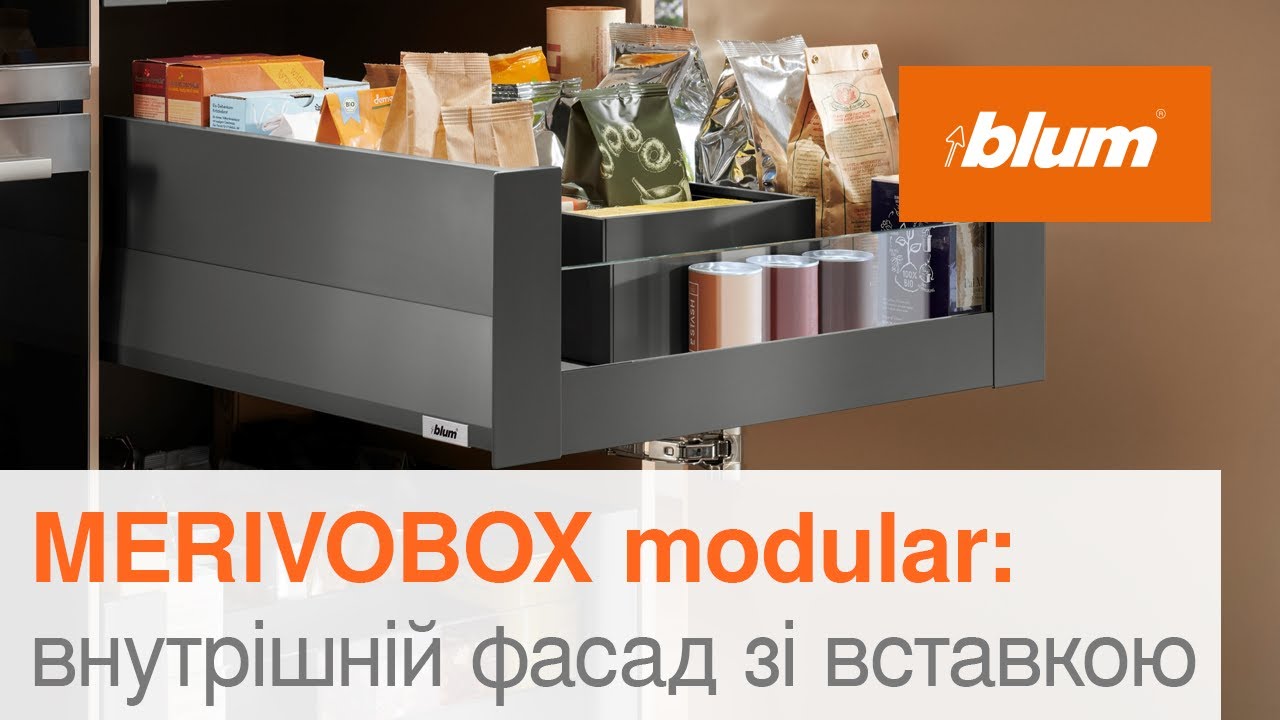 MERIVOBOX modular: внутрішній фасад зі вставкою | Blum Ukraine