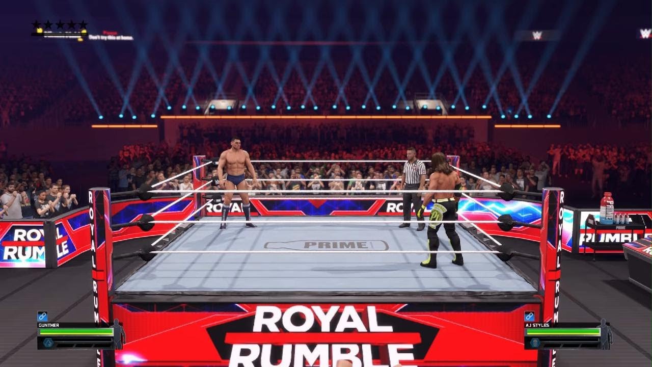 WWE ROYAL RUMBLE GUNTHER VS AJ STYLES