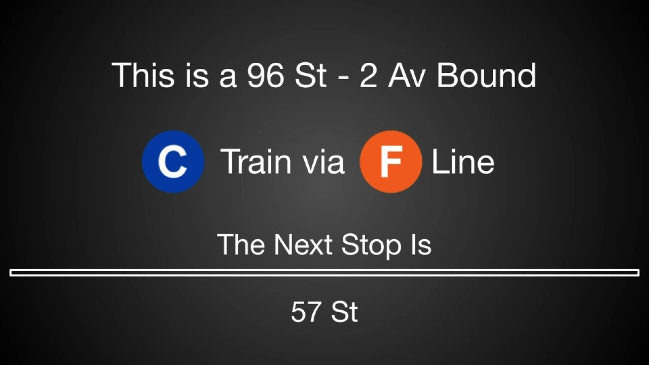 96 St - 2 Av Bound Announcements (A, B, C, D, E, G, N) [Spliced Announcements]