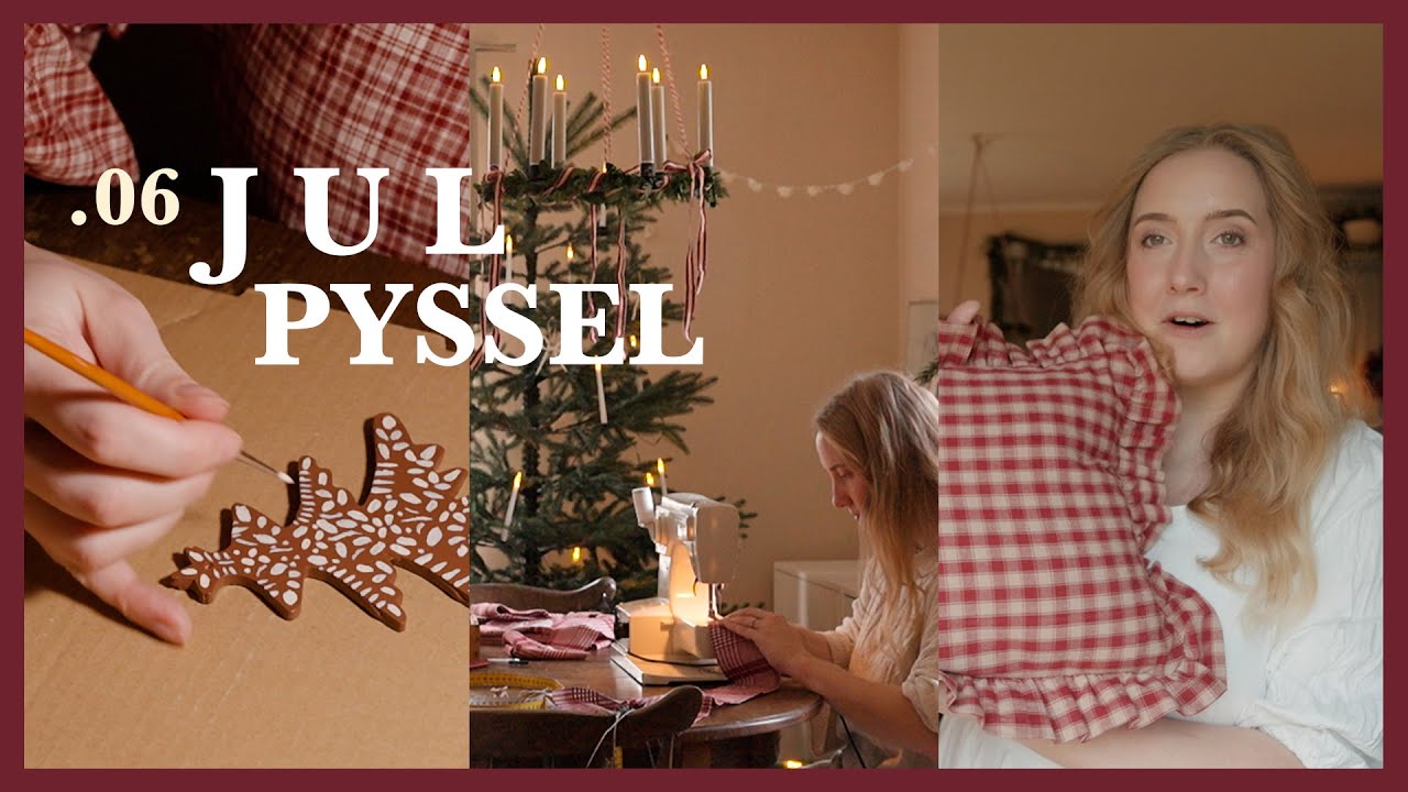 Julpyssel hemma hos mig + en handgjord julklapp 🎁 ✂️