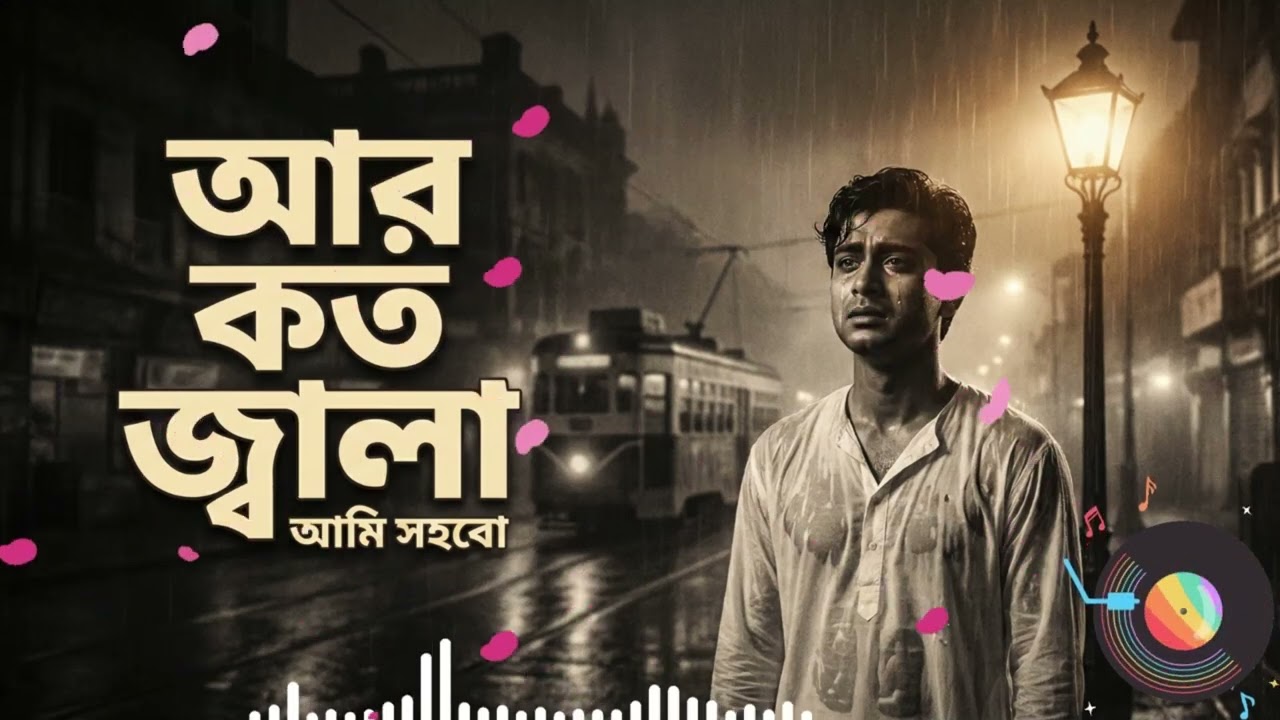 আর কত জ্বালা আমি সহবো | Old Bollywood Retro Sad Song | Vintage Romantic Pain