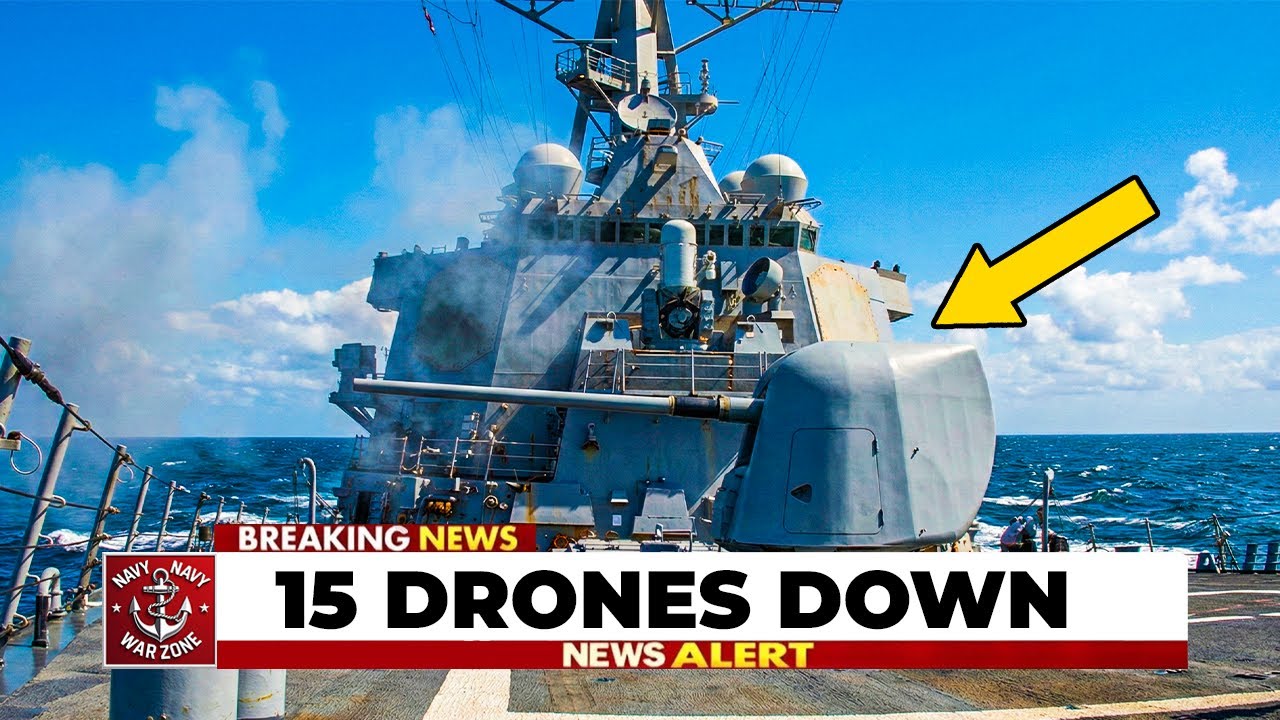 US NAVY Destroys 15 Houthi Attack Drones Over Red Sea