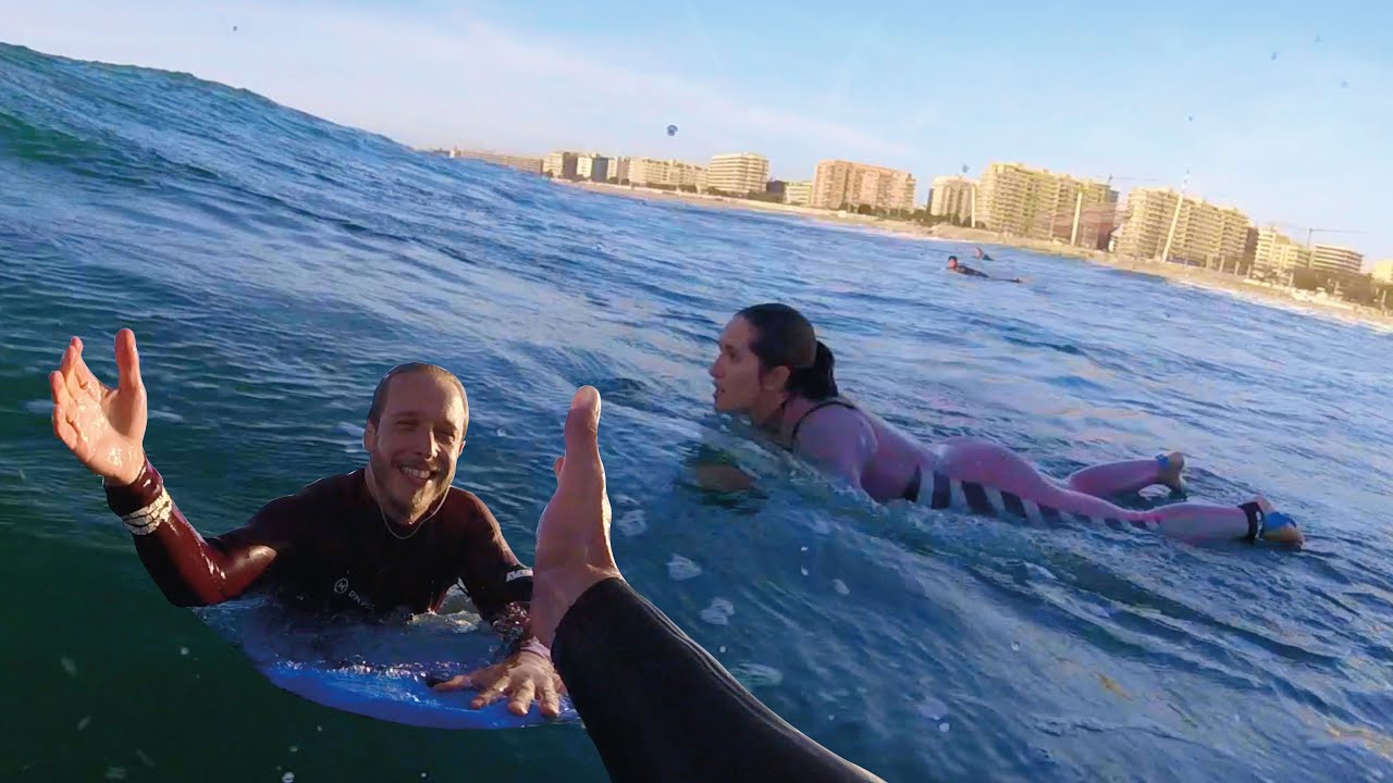 Fui surfar com o meu primo e o inesperado aconteceu 😮‍💨 Bodyboard Portugal 🔥🇵🇹