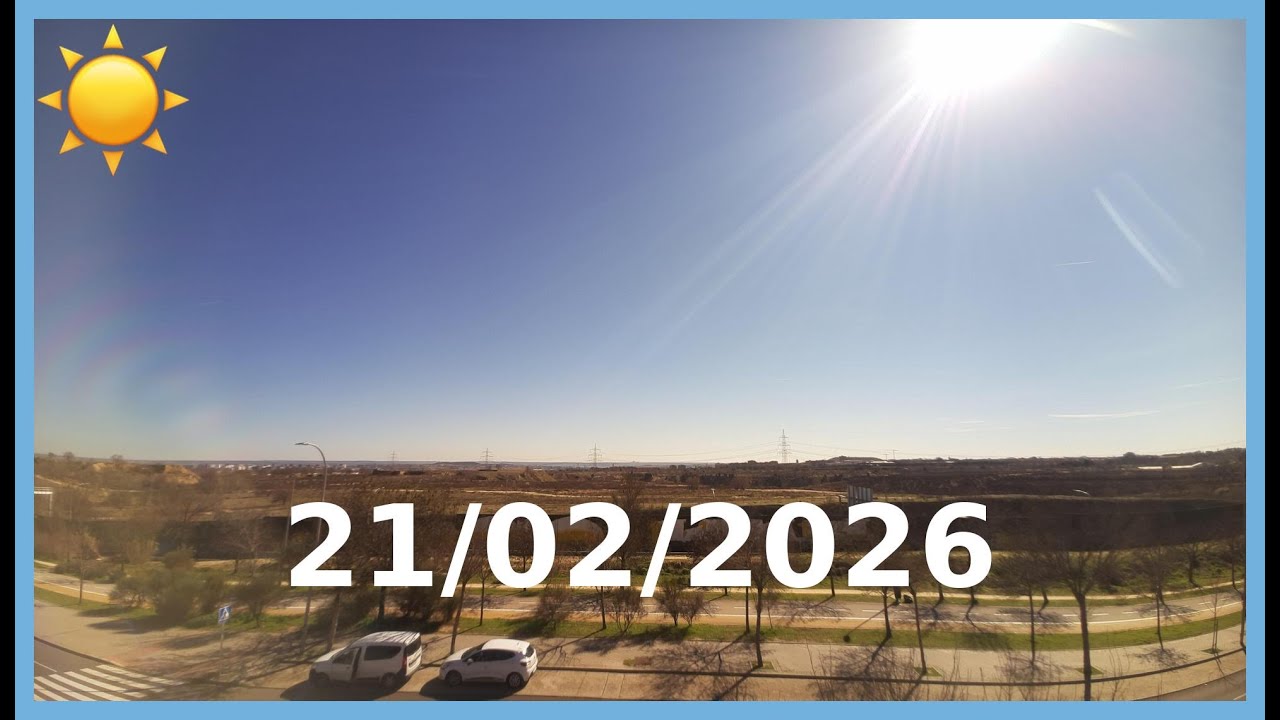 Time-Lapse diario Madrid del 21-02-2026 en un minuto #frio