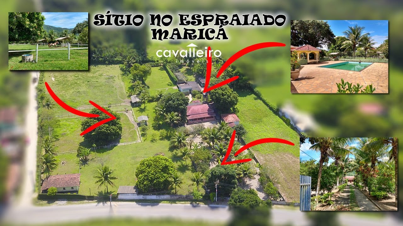 R$750.000 - S&iacute;tio no Espraiado - Maric&aacute;,  com 14.784m&sup2;, Casa 3 Qts,  Piscina, Cpo de Futebol,  Etc!