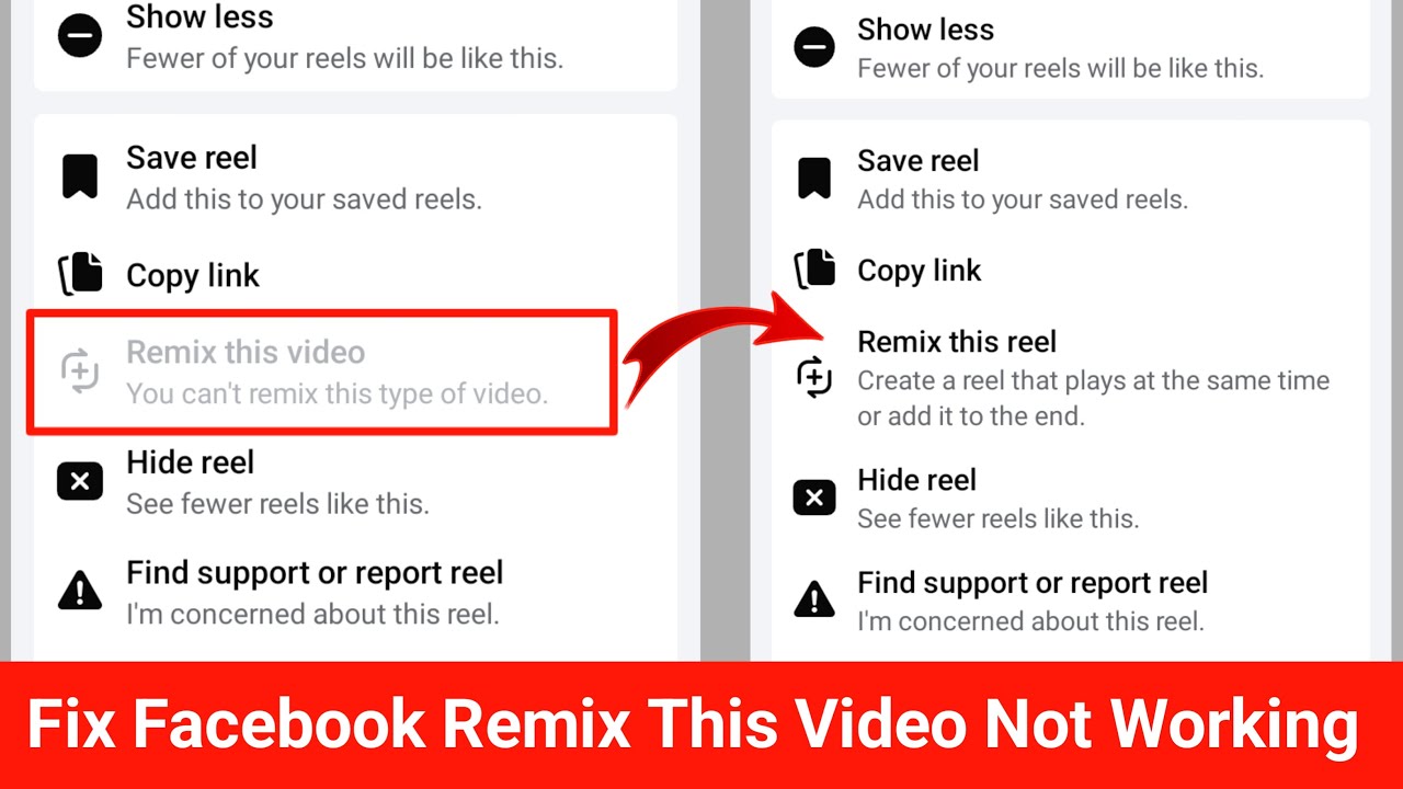 How to Fix You Can't Remix This Type of Video on Facebook | You Can't Remix This Type of Video Solve