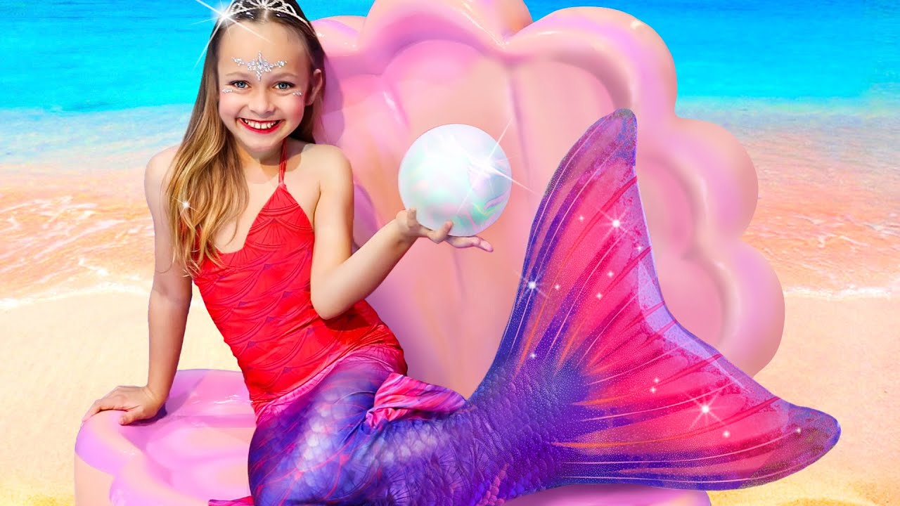 Maya Becomes the Little Mermaid Princess &ndash; Fun Song for Kids!