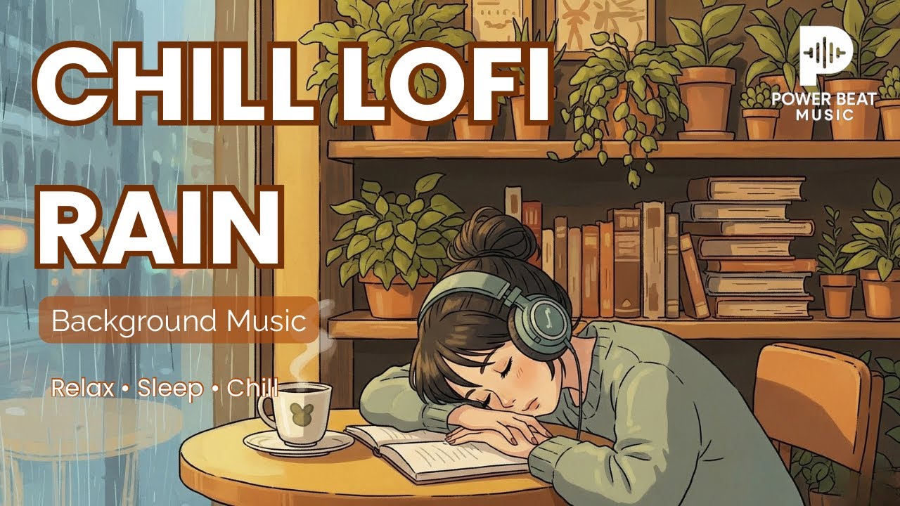 ☕ Cozy Lofi Rain Café – Chill Music to Relax, Work & Study