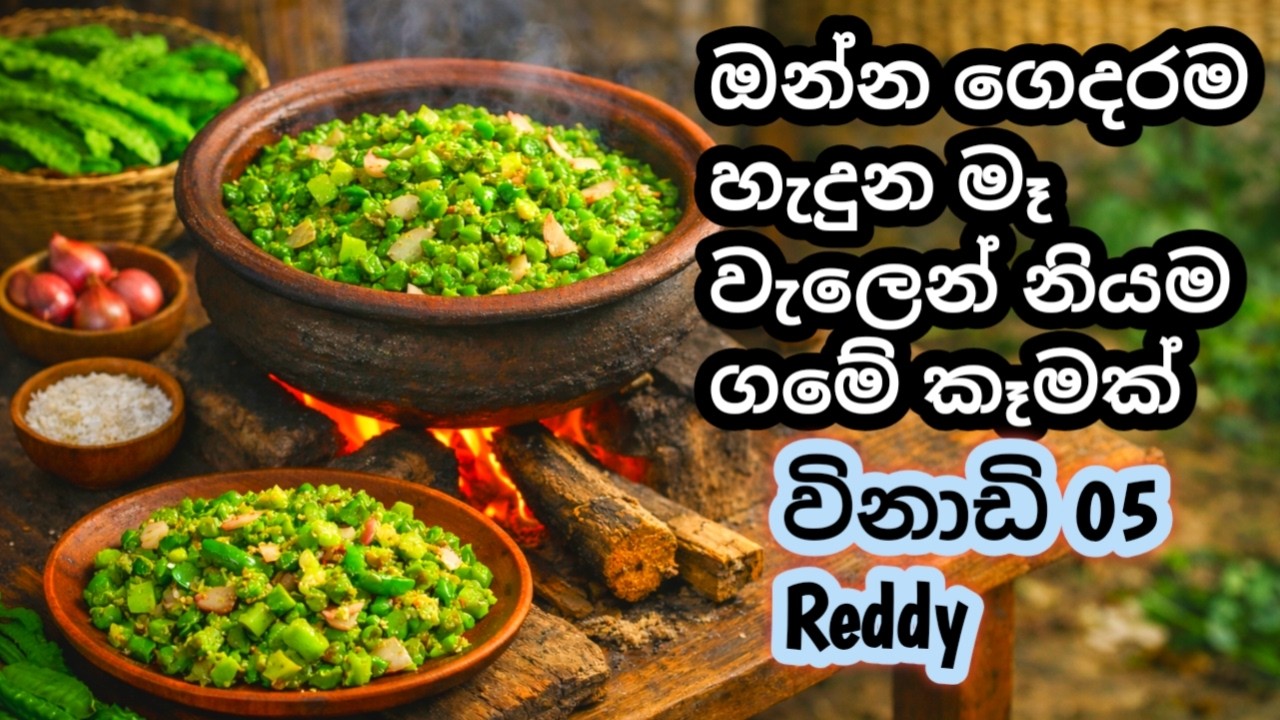 ගමේ ක්‍රමයට මෑකරල් තෙම්පරාදුව | Village Style Winged Bean Stir Fry Recipe
