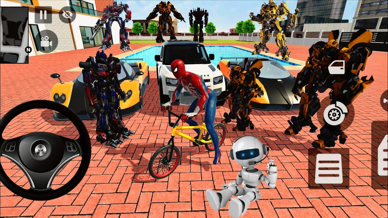 Franklin's oder by🎉 Monster Mc Queen 🚗  Robot🤖 & Spiderman Gameplay 🦚 Indian Thift Auto Simulator🔥