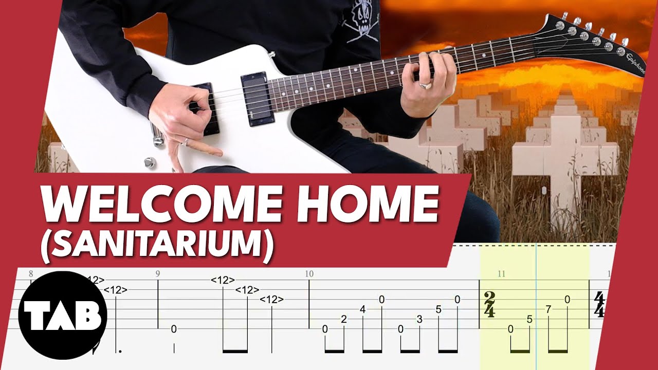 WELCOME HOME SANITARIUM Metallica Guitar TAB | Lesson | Tutorial | Cover