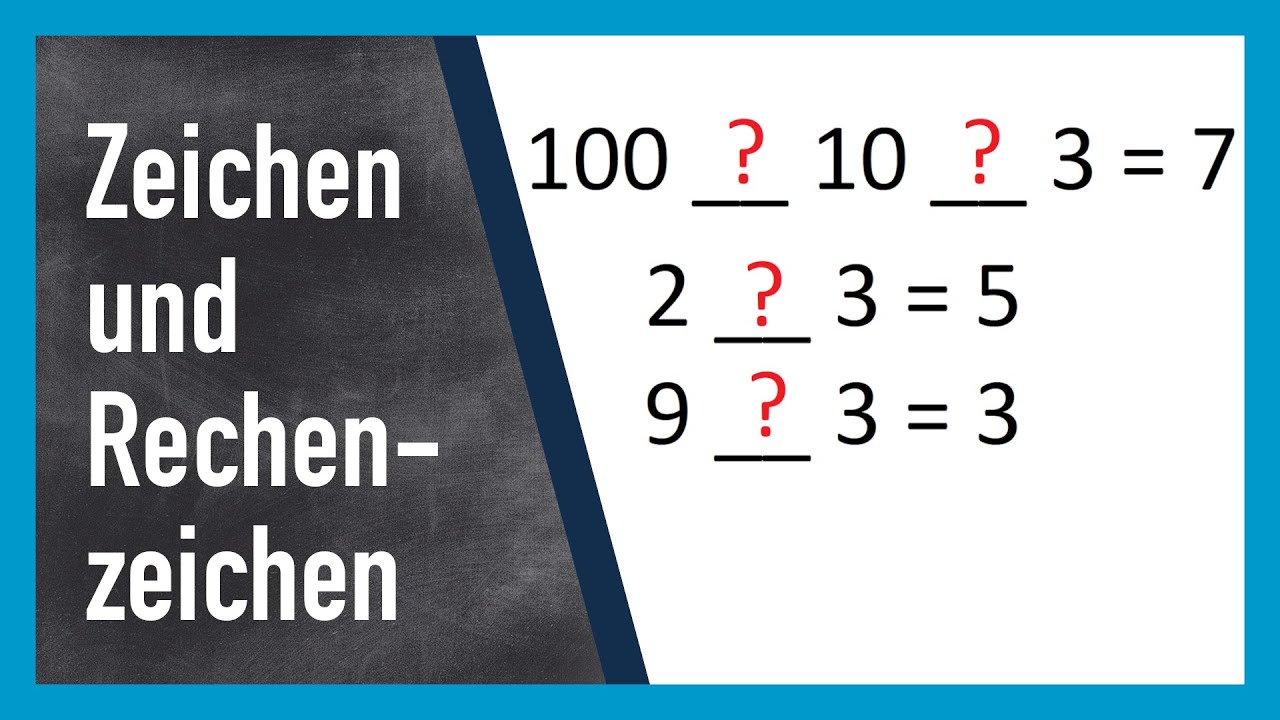 Rechenzeichen (Zeichen) einsetzen (auch Tricks)