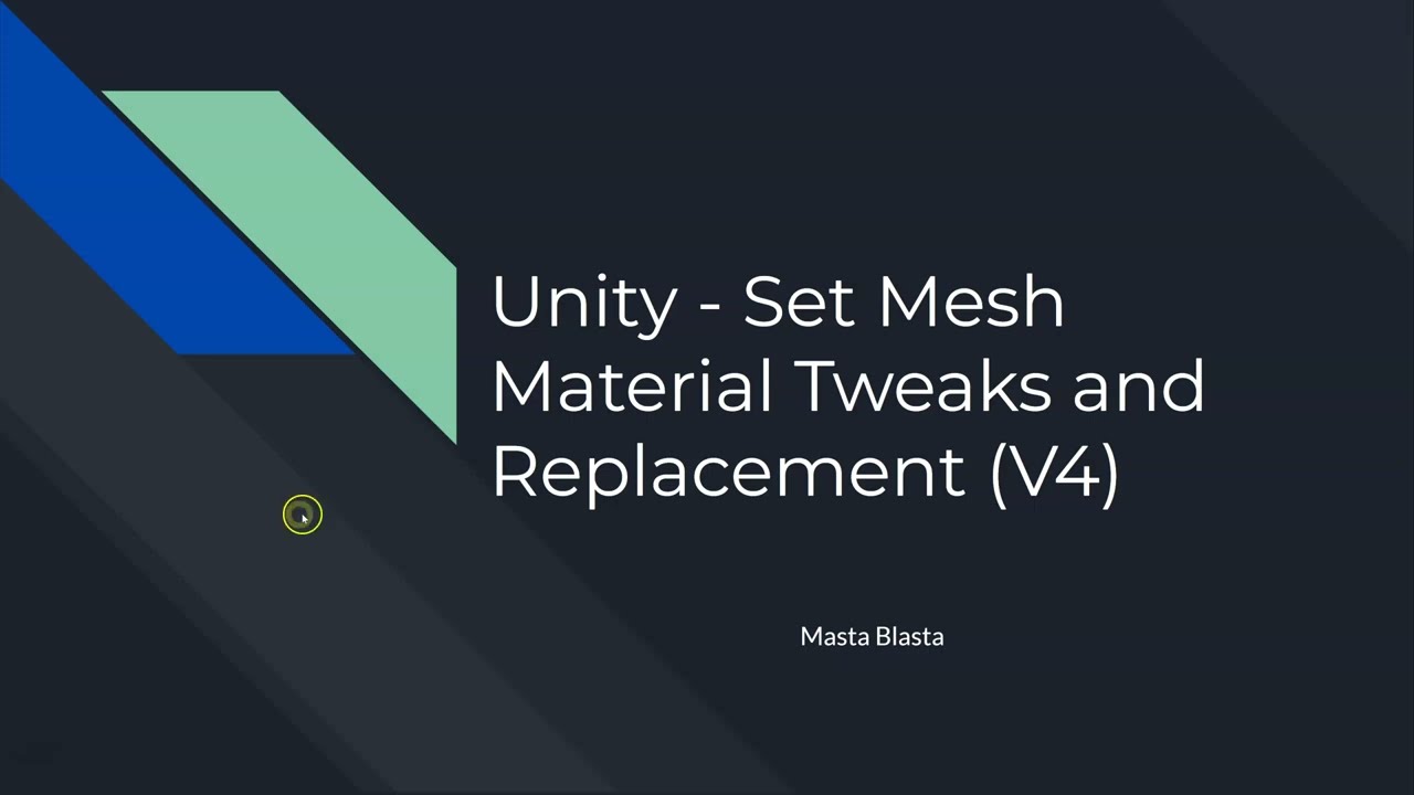 Unity - Set Mesh Materials Tweaks and Replacement (V4)