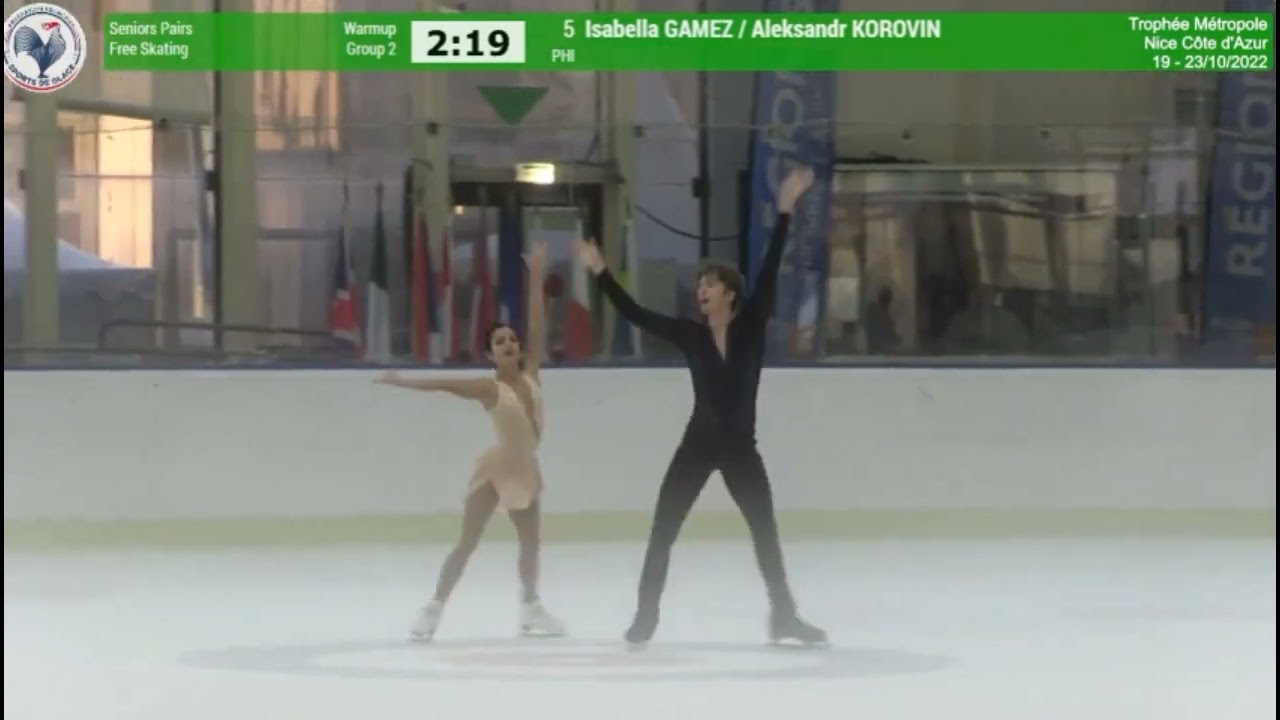 【FS】Isabella GAMEZ  Aleksandr KOROVIN PHI  Trophée Métropole Nice Côte d’Azur 2022