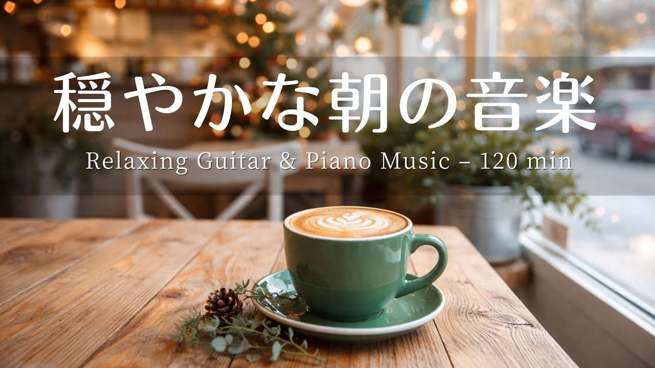 【癒し・作業用BGM】穏やかなカフェ時間 ☕️🌿| Relaxing Piano & Guitar – ギター＆ピアノのリラックス音楽｜集中・読書・勉強用