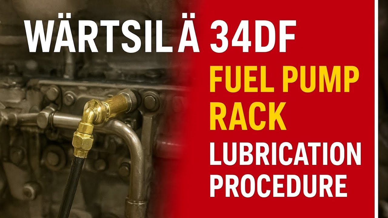 Wartsila 34 DF Engine Fuel Pump Rack Lubrication Procedure 