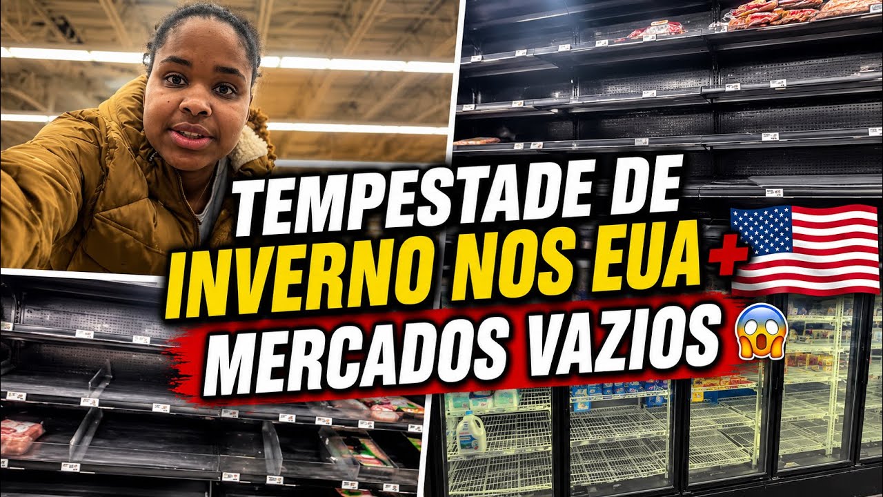 Tempestade de inverno Estados Unidos/ mercados vazios 😱Preparativos para uma nevasca nos EUA 🇺🇸 