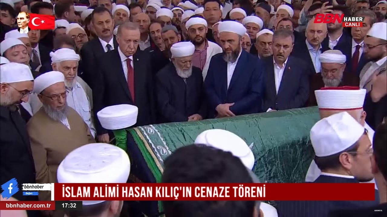#canli    - Cumhurbaşkanı Erdoğan, İslam alimi Hasan Kılıç'ın cenaze törenine katılıyor