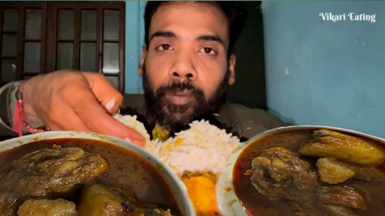 Eating chicken Rice, Sabji 😋 | Eating Show | Mukhbang 