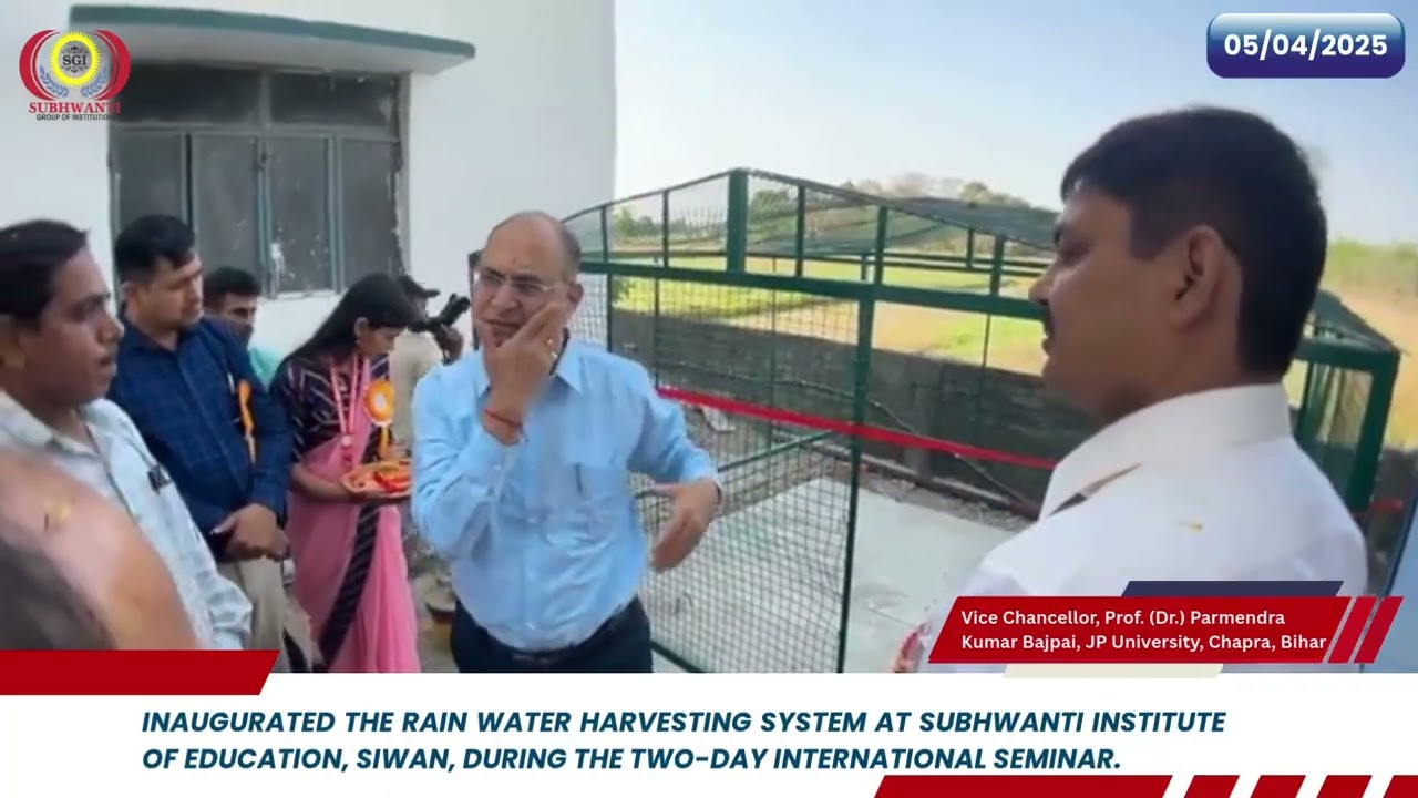 Celebrating Sustainability: Inauguration of Rainwater Harvesting at Subhwanti Institute of Education