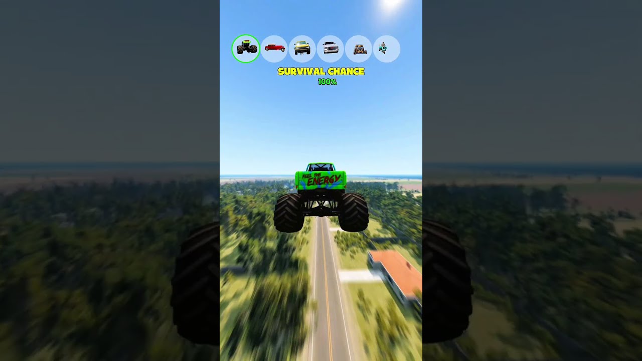 1000 MPH Monster Truck vs GMC 😱| BeamNG.drive 🤯💀💥