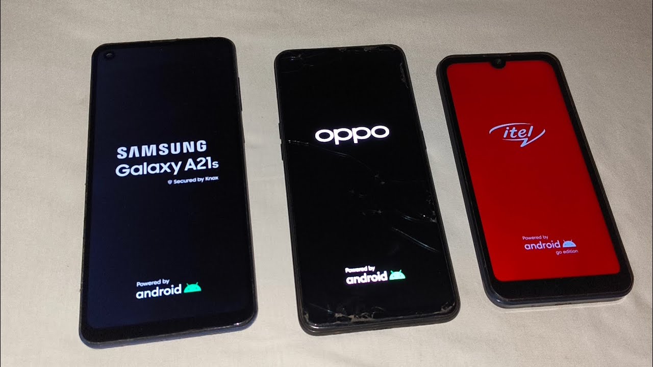 Samsung A21s vs Oppo F19s vs Itel A27 Reboot Speed Test