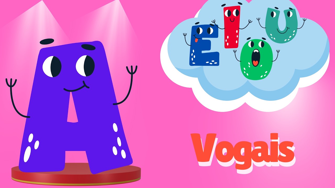 Aprendendo as vogais  | Desenho educativo para as crianças.