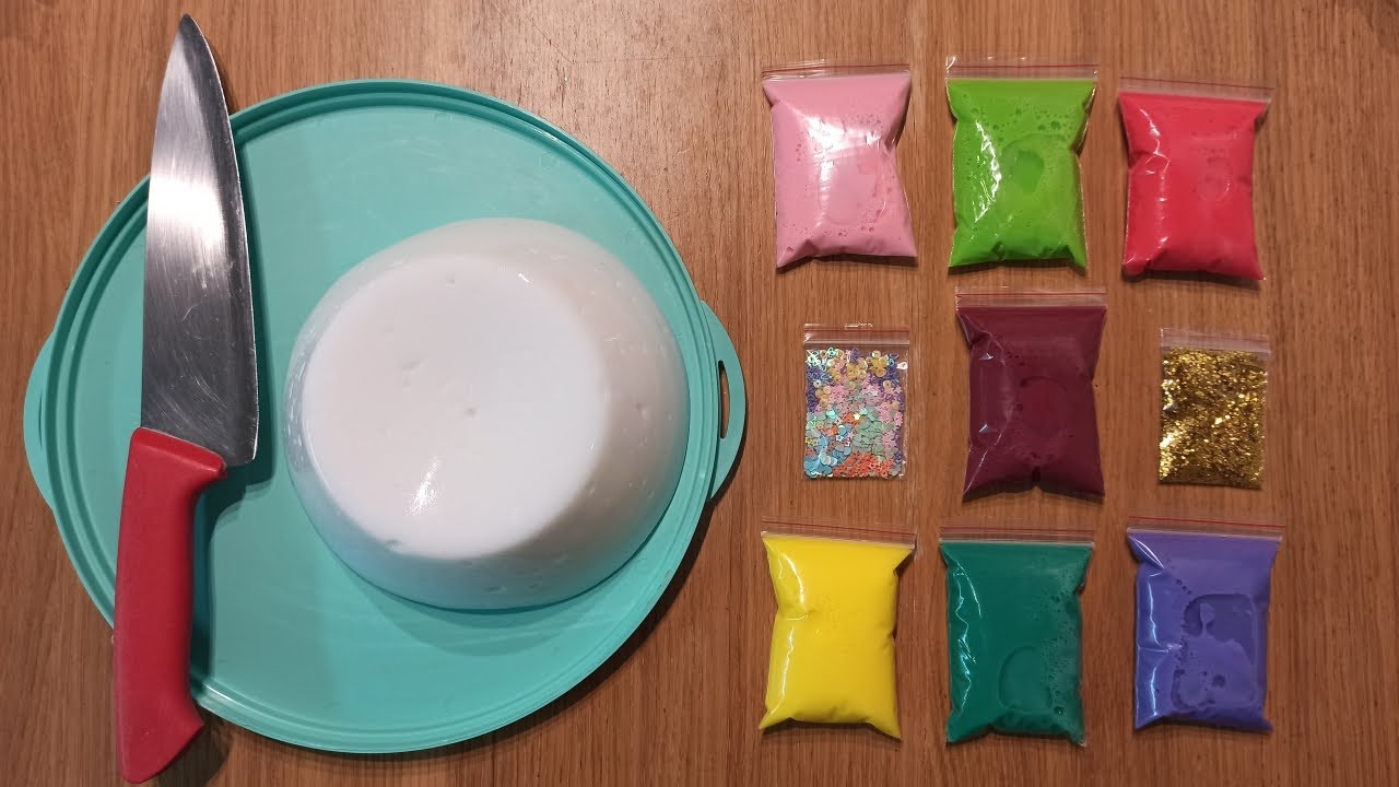 Slime FAIL to Slime CAKE DELUXE - Paint and Glitter - Rainbow Series 02 - Satisfying Slime Video