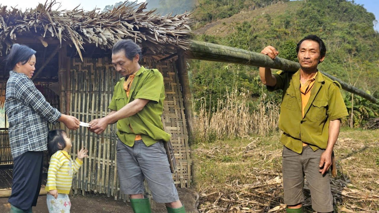 The single mother and Phuong Anh completed the duck pond project and received help from a kind man