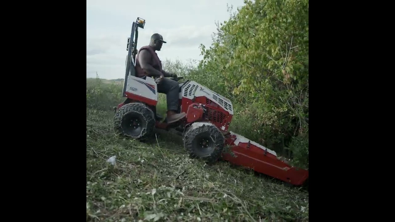 First Cut with the Ventrac Brush Cutter #ventrac #BrushCutter #SlopeMowing #LandManagement
