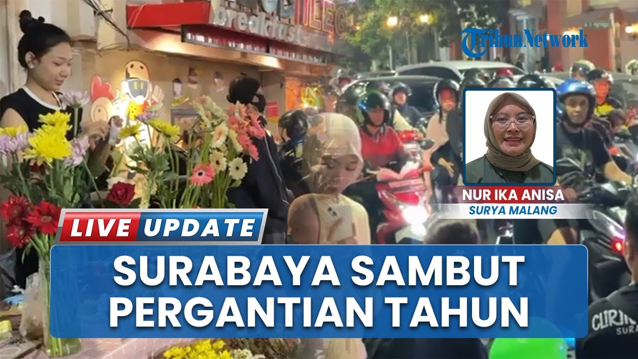 Jalan Tunjungan Surabaya Tetap Meriah di Tahun Baru 2026 meski Tanpa Kembang Api di Kawasan