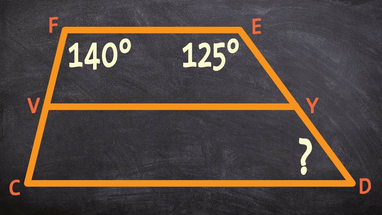 Determining the missing angle of a trapezoid