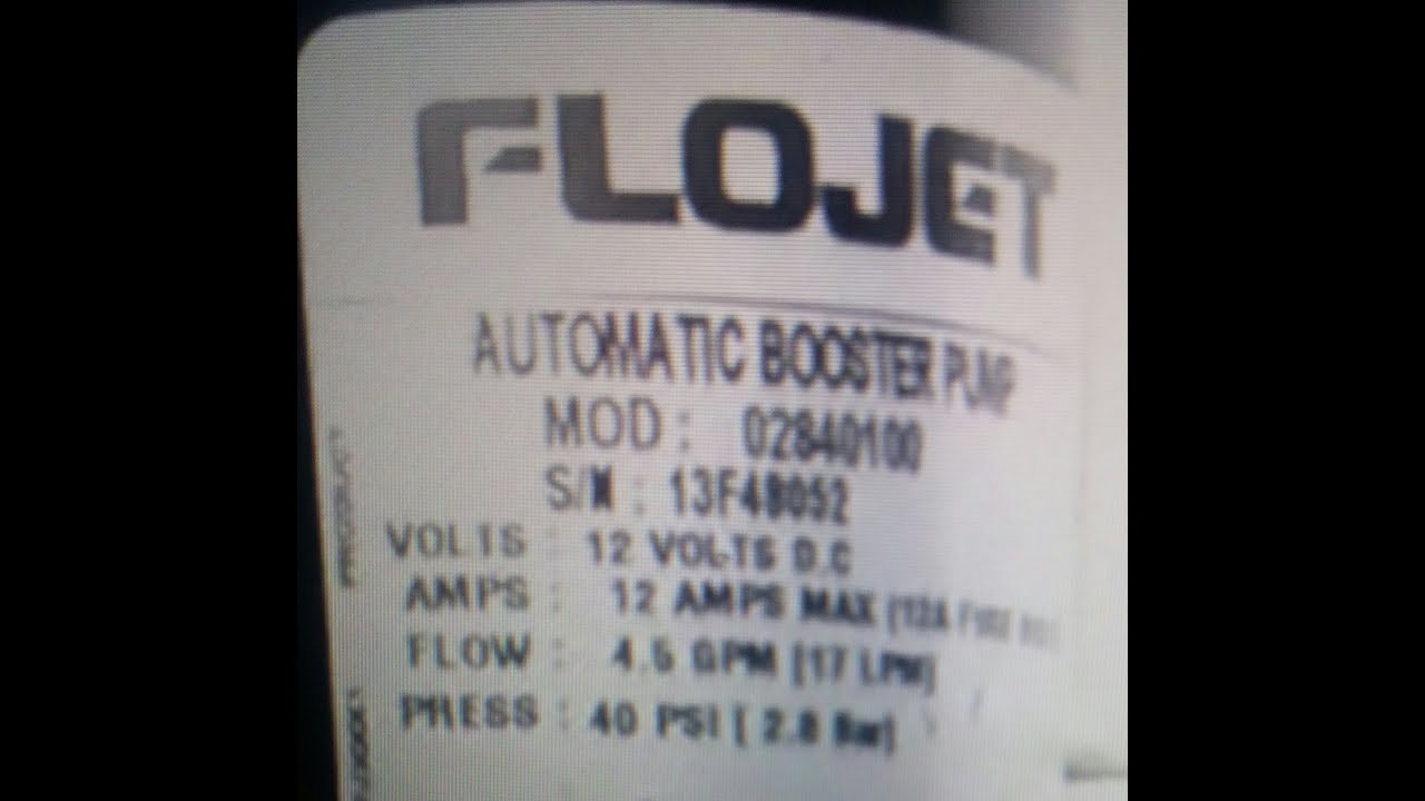 How to: Flojet Pump repair/ switch replacement