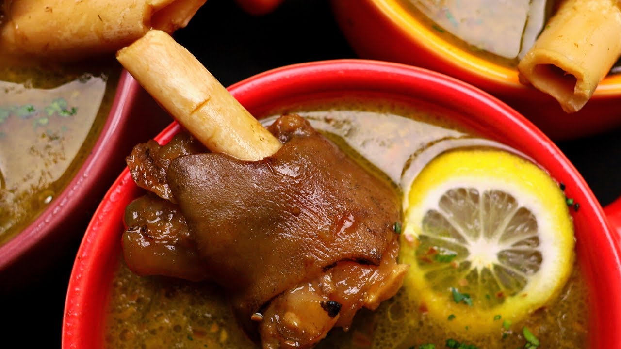 मटन पाया सूप बनाने की विधि | Mutton Paya Soup Recipe | Goat Leg Soup | Mutton Paya