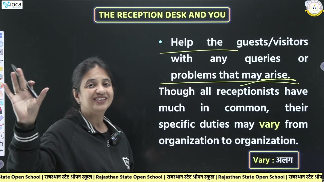 RSOS Class 12 English Chapter 26 The Reception Desk And You (ESP Receptionist) | Part 01