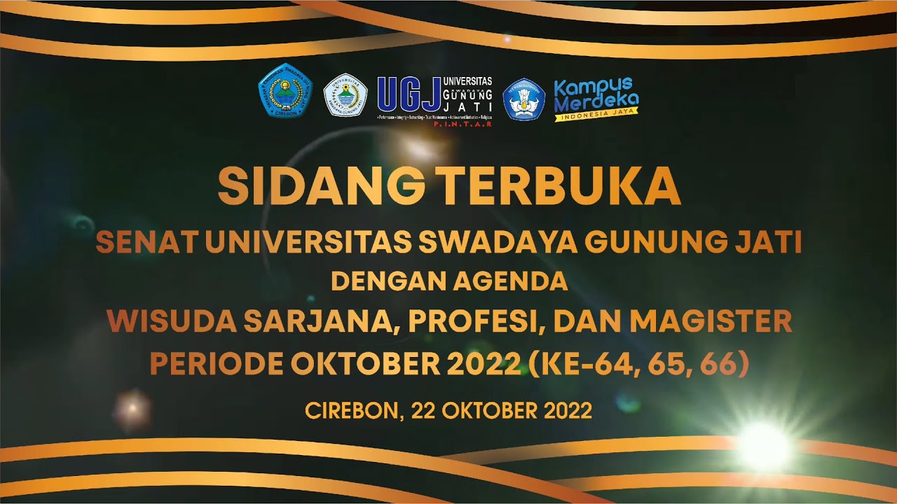 LIVE WISUDA SARJANA, PROFESI, DAN MAGISTER UGJ PERIODE OKTOBER (KE-64, 65, 66)
