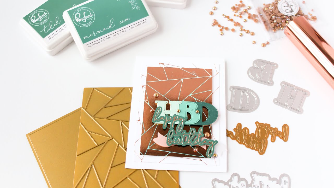 Peek A Boo Ink Blending Featuring The Pinkfresh Studio Hot Foil Plate
